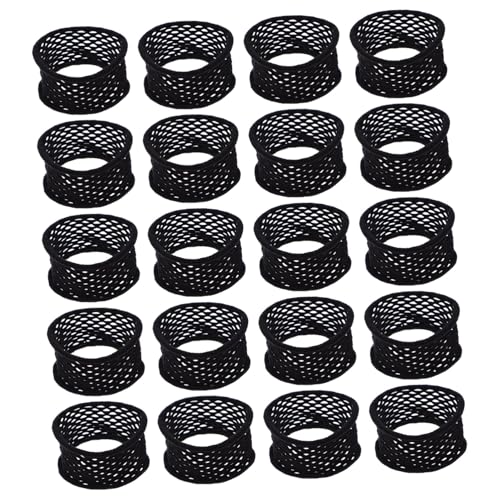 DECORNIJIA 20 Stück Elastische Haargummis Haarbänder Pferdeschwanzhalter Damen Haarzubehör Hochwertige Langlebige Elastische Haargummis Schwarz für zu Haaren von DECORNIJIA