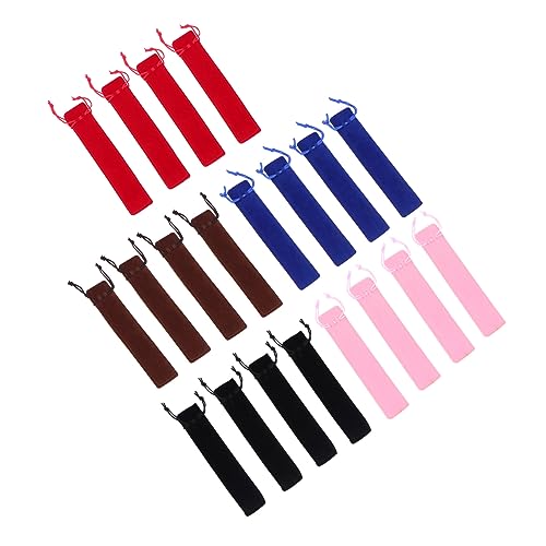 DECORNIJIA 20 Stück Federmäppchen Mit Kordelzug Stifthalter Stiftholster Einzelstift Bleistifttasche Einzelstiftbeutel Stiftmäppchen Einzelstiftbeutel Hülle Stiftgeschenktüte von DECORNIJIA