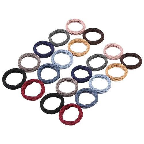 DECORNIJIA 20 Stück Handtuch-Haargummi aus Jacquard Haargummis Band binden kleine Haargummis Pferdeschwanz Mini-elastische Haargummis Haarstyling-Zubehör Stoff von DECORNIJIA