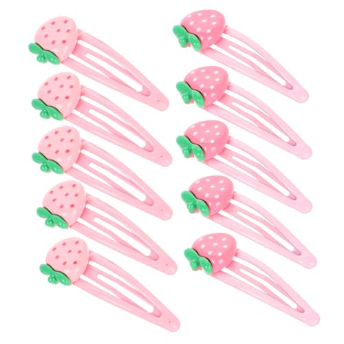 DECORNIJIA 20 Stück Teiliges Erdbeer Haarspangen für Mädchen Süße Haarklammern Hellrosa Stabile Haarklammern für Vielseitige Sommer Frisuren Niedliche Haarschmuck Accessoires von DECORNIJIA