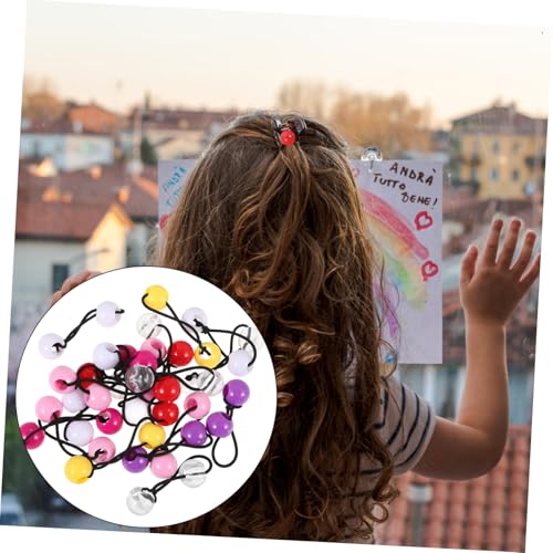 DECORNIJIA 20 Stück Teiliges Haargummi mit Doppelten Elastischen Kugeln Bunte Zopfgummis für Mädchen Sichere und Strapazierfähige Haarschleifen für Dünnes und Dickes Haar Modischer von DECORNIJIA