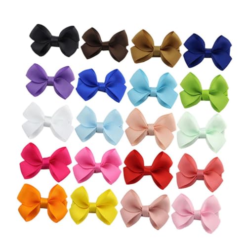 DECORNIJIA 20 Stück Teiliges Haarschleifen für Bunte Haarklammern Niedliche Bowknot Haarspangen Vielseitiger Haarschmuck für Mädchen für Alltag Geburtstag und Festtage von DECORNIJIA