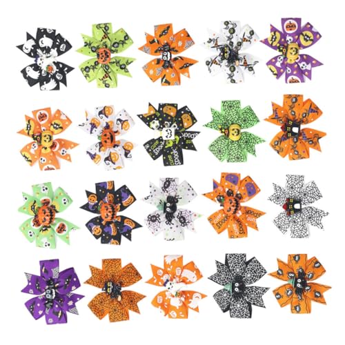 DECORNIJIA 20 Teiliges Schleifen Clip Set Für Halloween Haarschleifen Für Mädchen Für Kleine Halloween Schleifen Haarspange Für Babys Haarspangen Haarschmuck von DECORNIJIA