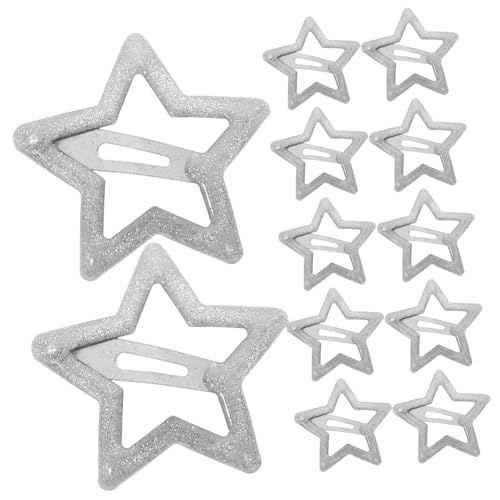 DECORNIJIA 20stücke Sternförmige Haarspangen Aus Metall Kleine Snap-haarnadeln Mit Druckknopf Süße Haar-accessoires Für Frauen Und Mädchen Widerstandsfähig Gegen Abnutzung Langlebig von DECORNIJIA