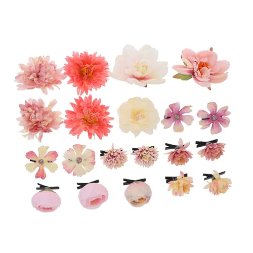 DECORNIJIA 21 Stück Teiliges Haarschmuck mit Seidenblumen Farbenfrohe Haarspangen für Frauen Mädchen und Kleinkinder Langlebige Haarklammern für Alltag Hochzeit und Festliche Anlässe von DECORNIJIA