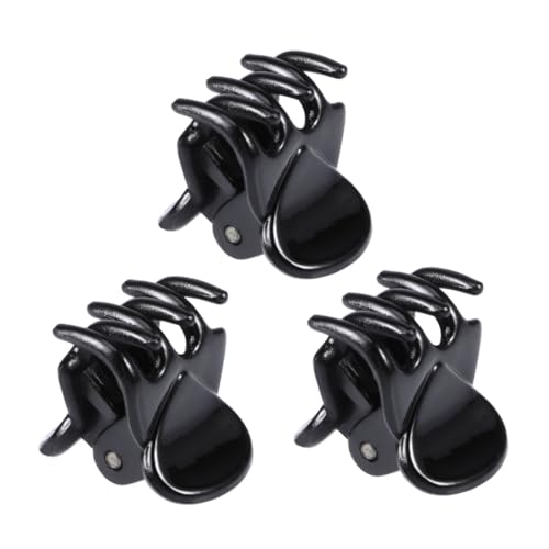 DECORNIJIA 24 Stück Mini Haarklammern Schwarze Kunststoff Haarklammern für Damen Rutschfeste Claw Clips für Haarstyling für Haartypen und Anlässe von DECORNIJIA