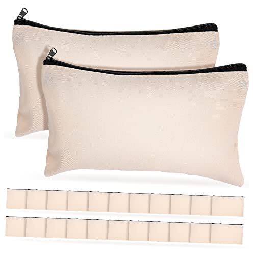 DECORNIJIA 25Stücke Teiliges Reißverschlussbeutel für Schreibwaren und Kosmetik Praktischer Organizer Canvas für Reisen und Leicht und Einfach zu Reinigen von DECORNIJIA