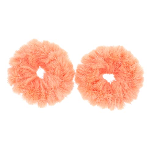 DECORNIJIA 2 Stücke Fuzzy Pferdeschwanzhalter aus Kunstfell Elastische Haargummis für Damen Flauschige Haar Ringe für Dickes und Lockiges Haar für Freizeit und Party von DECORNIJIA
