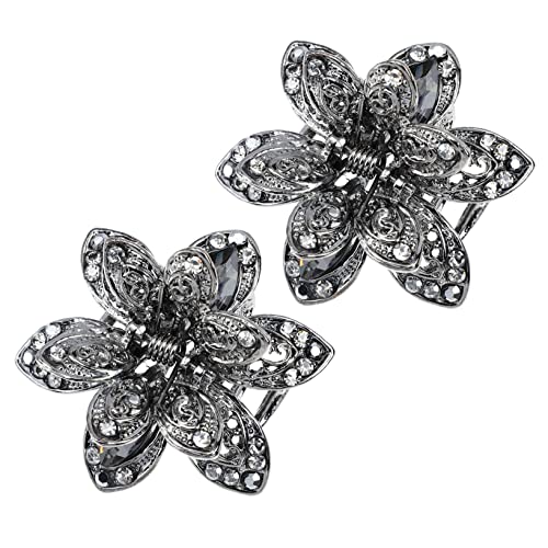 DECORNIJIA 2Stücke Vintage Haarklammern aus Metall mit Strasssteinen Eleganter Haarschmuck für Damen für Verschiedene Frisuren und Anlässe Robust und Rutschfest Perfektes von DECORNIJIA