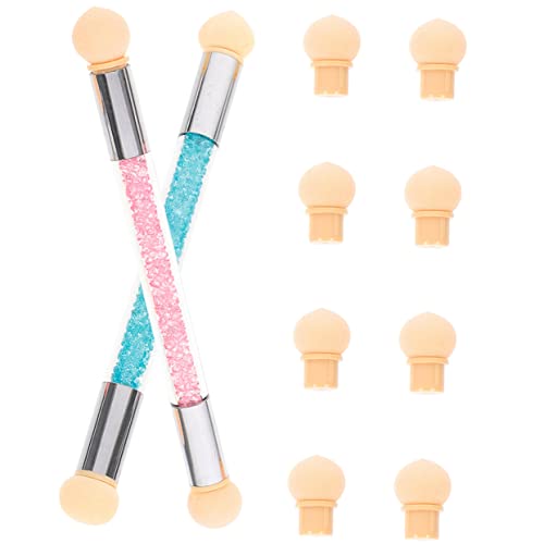 DECORNIJIA 2sätze Schwammstift Nail Art Werkzeug Mit Nagelbürste Und Griff Nagelschwamm-malpinsel Für Maniküre Und Diy-nagelkunst Wiederverwendbar Und Langlebig von DECORNIJIA