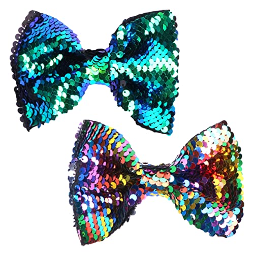 DECORNIJIA 2stücke Glitzer Haarspangen Mit Schleifen-design Für Mädchen Dekorative Haarclips Und Mischfarben Für Weihnachten Und Festliche Anlässe von DECORNIJIA