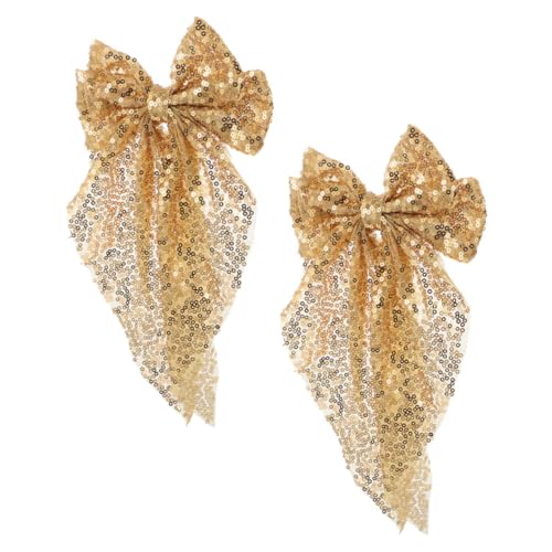 DECORNIJIA 2stücke Glitzernde Oversized Haarschleifen Mit Pailletten Funkelnde Haarspangen Für Damen Für Partys Hochzeiten Und Besondere Anlässe Vielseitiger Haarschmuck von DECORNIJIA
