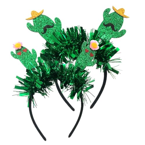 DECORNIJIA 2stücke Grüne Stirnbänder Aus Hochwertigen Materialien Kreative Haarschmuck Für Cosplay Und Partys Langlebiges Und Exquisites Haaraccessoire von DECORNIJIA