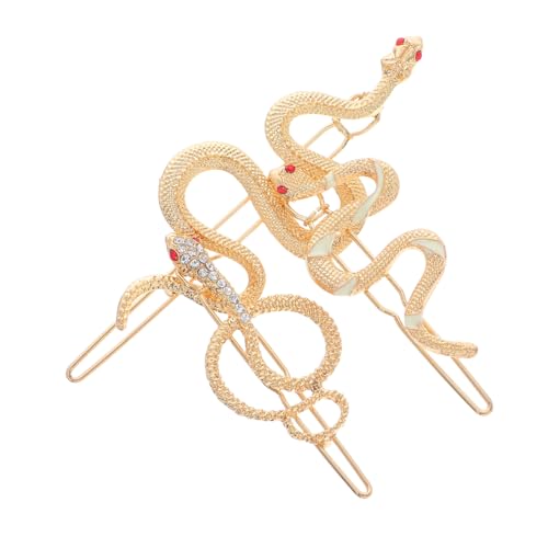 DECORNIJIA 3 Stück Exaggerierte Schlangen Haarspangen Kreative Metall Haarklammern Langlebig und Modisch Stilvolle Haaraccessoires für Frauen und Mädchen Geeignet für Alltag und Party von DECORNIJIA