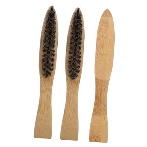 DECORNIJIA 3 Stück Männer Bartbürste mit Langem Griff Wildschweinborsten für Bartpflege Natürliche Bartreinigung Leicht für Reise und Tägliche Anwendung von DECORNIJIA