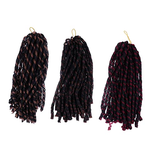 DECORNIJIA 3 Stück Perücke Schmutzige Zöpfe Cornrow Fälschung Twist Lockig Flechten Geflochten Teil Erweiterungen Clip- Styling Perücken Mit Dreadlocks Lang Haushalts Garn (polyester Faser) von DECORNIJIA