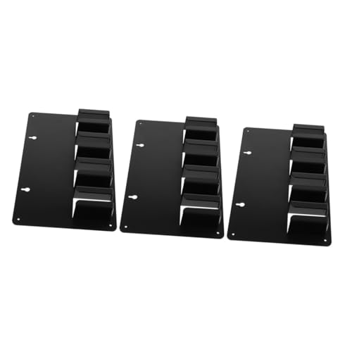 DECORNIJIA 3 Stück Professioneller Schwarzer Haartrimmer Ständer Stabiler Friseur Werkzeughalter Langlebiges Organizer Regal für Haarschneider für Salon und Barbershop Arbeitsbereich von DECORNIJIA