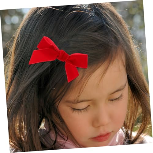 DECORNIJIA 3 Stück Rote Haarspangen Lange Schleifen Haarklammern Alligatorclips Stilvolle Prinzessin Ponytail Halter Für Mädchen Frauen Modische Haarschleifen Zubehör von DECORNIJIA