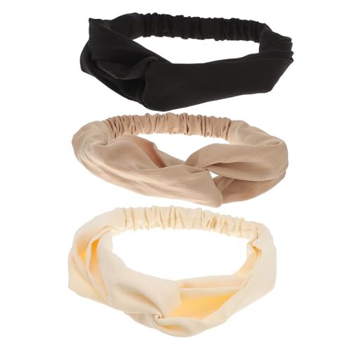 DECORNIJIA 3 Stück Teiliges Damen Haarband Elastisches Komfortables Stirnband mit Kreuzdesign Modisches Vielseitiges Haarschmuck Accessoire für Alltag Party Hochzeit und Reisen von DECORNIJIA