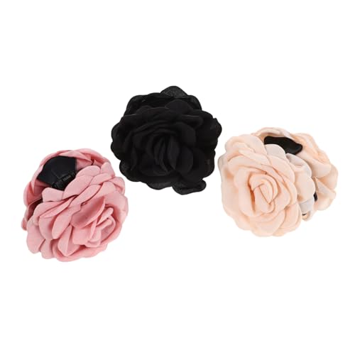 DECORNIJIA 3 Stück Teiliges Große Haarspangen mit Künstlichen Blüten Starke Rutschfeste Haarklammern für Frauen und Mädchen Vielseitig für Dickes und Dünnes Haar Eleganter Sommer Strand von DECORNIJIA