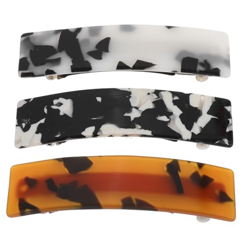 DECORNIJIA 3 Stück Teiliges Haarklammern Acetat mit Leopardenmuster Quadratische Rutschfeste Haarspangen für Frauen und Mädchen Zuverlässige Federclips für Sicheren Haarschmuck in von DECORNIJIA