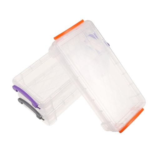 DECORNIJIA 3 Stück Teiliges Transparenter Kunststoff Stiftebox mit Sicherem Ohrverschluss Robuster Zeichenwerkzeug Organizer für Schule und Kunstbedarf Praktische Aufbewahrung für Marker und von DECORNIJIA