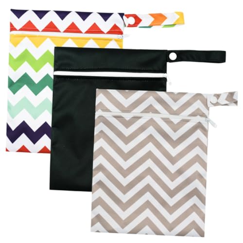 DECORNIJIA 3 Stück Teiliges Wiederverwendbare Windel Aufbewahrungstaschen mit Reißverschluss Tragbare Babytasche für Unterwegs Multifunktionale Organizer für Windeln Kosmetik und Reisebedarf von DECORNIJIA