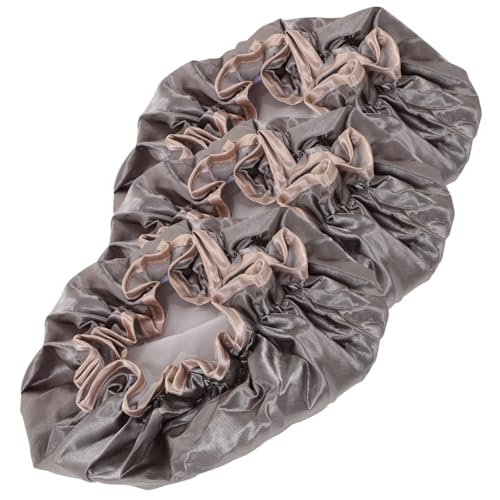 DECORNIJIA 3 Stück Wasserdichte Duschhaube Damen Doppellagige Badekappe mit Elastischem Band Ölresistent Passend für Kurze bis Lange Haare Wiederverwendbar Haarschonend und Bequem von DECORNIJIA