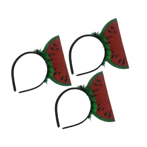 DECORNIJIA 3 Stück Wassermelonen Stirnband Leichte Festival Kopfbedeckung mit Einzigartigem Design für Party Dekoration und Foto Requisiten Geeignet für Damen von DECORNIJIA