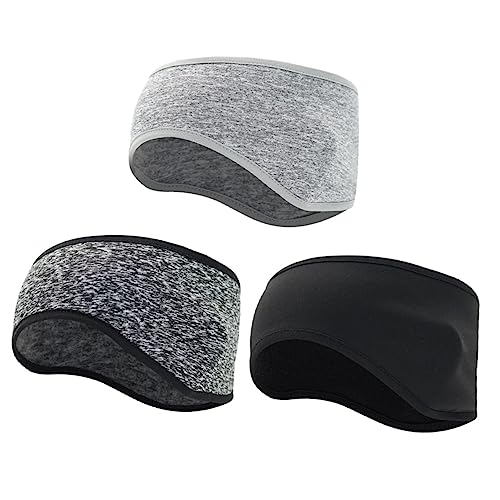 DECORNIJIA 3 Stück Winter Stirnband Atmungsaktive Ohrenwärmer Fleece Kopfband für Outdoor Sport Warm und Winddicht für Laufen Radfahren und von DECORNIJIA