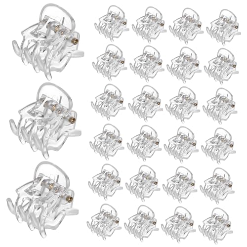 DECORNIJIA 36 Stück Mini Haarklammern Transparente Perlen Haarklammern für Damen und Mädchen Rutschfeste Haarclips Haarstyling Zubehör für Schöne Frisuren von DECORNIJIA