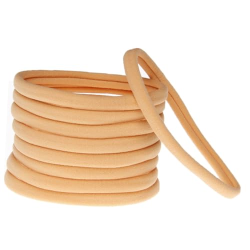 DECORNIJIA 36 Stück Seamless Elastische Nylon Haarbänder Nahtlos Langlebig Bequem Vielseitig für Damen und Mädchen Bunte Farbmischung als Haarschmuck und von DECORNIJIA