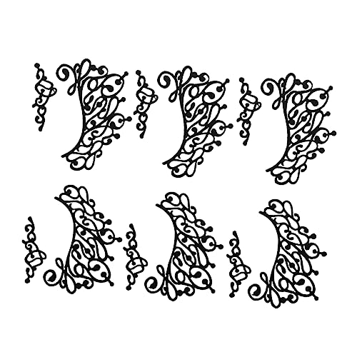 DECORNIJIA 3Paare Temporäre Aufkleber Schwarze Stoff Tätowierungen für Kostümpartys Festivals und Cosplay Selbstklebende Lidschatten Aufkleber für Makeup Gestaltung von DECORNIJIA