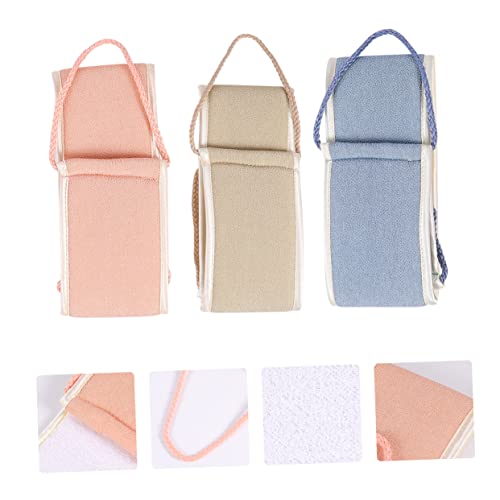 DECORNIJIA 3Stücke Peeling Badetuch Rückenschrubber Strap für Körperpflege Weich Tiefenreinigung für Tägliche Anwendung und Stressabbau von DECORNIJIA