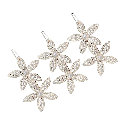 DECORNIJIA 3stücke Perlen Blume Haar Clips Und Haarnadeln Für Frauen Rutschfest Geeignet Für Verschiedene Haarlängen Und Typen Für Partys Hochzeiten Und Alltag von DECORNIJIA