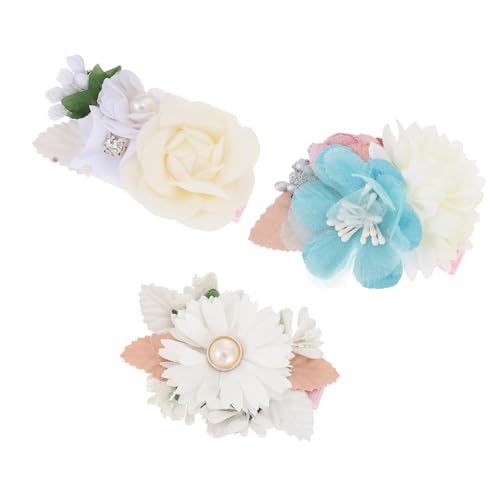 DECORNIJIA 3stücke Simulierte Blumen Haarspangen Blumen Haarschmuck Haarnadel Dekorationen Junge Mädchen Tuch Haar Clips Alle-spiel Haarnadeln Mädchen Floral Haar Dekoration von DECORNIJIA