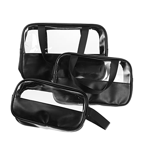 DECORNIJIA 3stücke Transparente Reise-kulturtasche Große Schminktasche wasserdichte Kosmetiktasche Einfache Waschtasche Kulturtasche Mit Griffdesign Organizer Für Kosmetika Und von DECORNIJIA