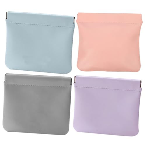 DECORNIJIA 4 Stck Teiliges Damen wasserdichte Pu Makeup Organizer mit Selbstschließendem Verschluss Kompakt Multifunktional für Reisen und Aufbewahrung von Schmuck und Kosmetika von DECORNIJIA