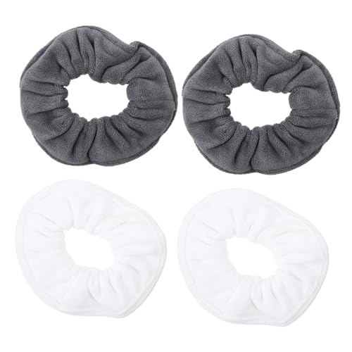 DECORNIJIA 4 Stück Elastische Haargummis aus Saugfähigem Mikrofaser Plüsch Weich und Langlebig Modisch für Damen und Mädchen Vielseitig für Alltag Party und Geburtstag Geeignet Bequem zu von DECORNIJIA