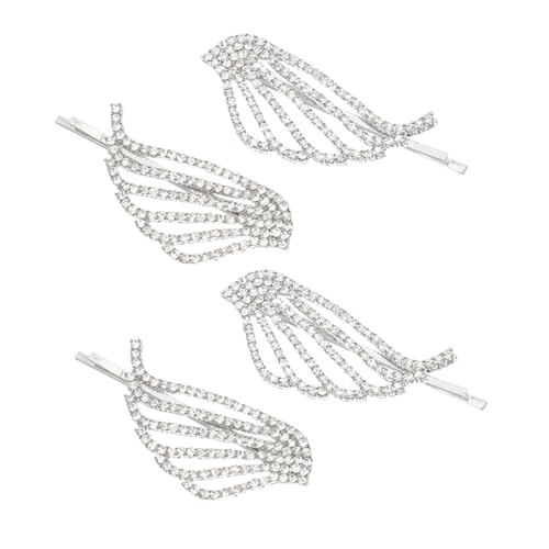 DECORNIJIA 4 Stück Glänzende Haarklammern mit Flügel Design und Funkelnden Strasssteinen Seitliche Haarklammern aus Langlebiger Legierung für Damen Eleganter Haarschmuck Passend zu DECORNIJIA 4 Stück Glänzende Haarklammern mit Flügel Design und Funkelnden Strasssteinen Seitliche Haarklammern aus Langlebiger Legierung für Damen Eleganter Haarschmuck Passend zu von DECORNIJIA