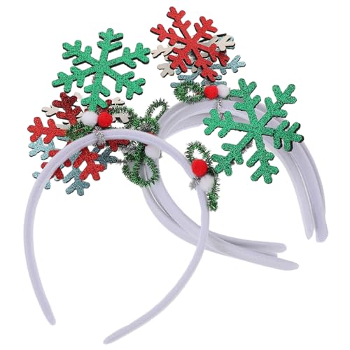 DECORNIJIA 4stücke Schneeflocken-stirnbänder Für Mädchen Und Frauen Weihnachts-haarbänder Aus Materialien Festlicher Kopfschmuck Für Weihnachts Und Winterpartys Glitzerndes von DECORNIJIA