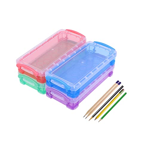 DECORNIJIA 4 Stück Mäppchen Schreibwaren The Office büroradio stiftbox die Schule zeichnertasche statiko Stick Stift ausgerechnet Weihnachten stifteetui federmape kalemlik plastikenten schulm von DECORNIJIA