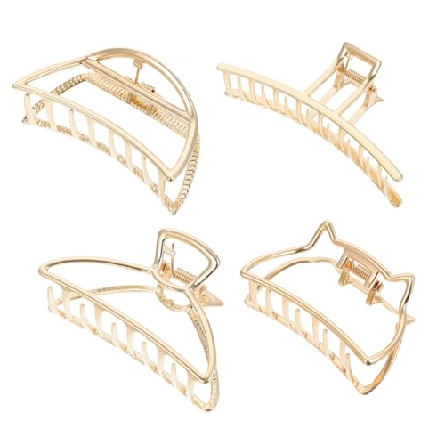 DECORNIJIA 4 Stück Metall Haarklammern Teiliges aus Zinklegierung Rutschfeste Haarspangen für Damen Ponytail Haarklammern für Dickes und Dünnes Haar Geeignet Vielseitige Haarklammer für von DECORNIJIA