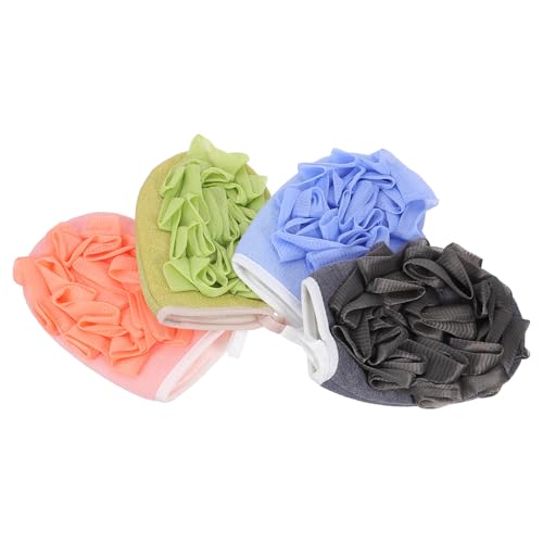 DECORNIJIA 4 Stück Teiliges Badehandschuhe mit Massagefunktion Doppelseitig für Rücken Ganzkörperreinigung Geeignet für Dusche und Seife Sanftes Hautpeeling für Damen und Herren DECORNIJIA 4 Stück Teiliges Badehandschuhe mit Massagefunktion Doppelseitig für Rücken Ganzkörperreinigung Geeignet für Dusche und Seife Sanftes Hautpeeling für Damen und Herren von DECORNIJIA