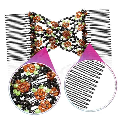 DECORNIJIA 4stücke Haarkamm Mit Perlen Doppelte Dehnbare Haarspangen-clips Langlebiger Perlenkamm Haarschmuck Für Frisuren Geeignet Für Frauen Und Mädchen von DECORNIJIA
