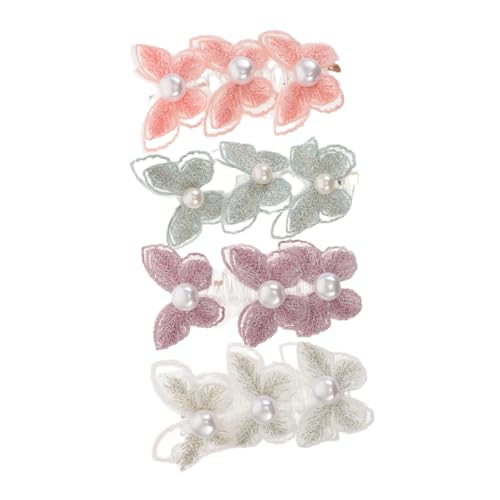 DECORNIJIA 4stücke Spiral-haargummis Mit Schmetterling Perle Und Spitze Bunte Telefonleitung Elastische Pferdeschwanzhalter Dehnbare Haarbänder Für Frauen Und Mädchen von DECORNIJIA