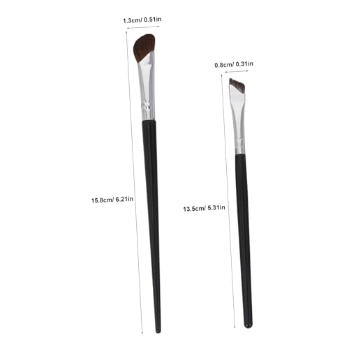 DECORNIJIA 4 Stück Teiliges Eyeliner Pinsel Abgewinkelt Feinspitzig Langlebig für Präzise Augenbrauen Konturen und Nasenschattierung Sanft der Haut für Vielseitiges Make up von DECORNIJIA