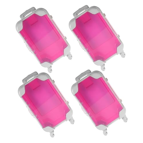DECORNIJIA 4 Stück Teiliges Mini Kosmetikkoffer Tragbarer Makeup Organizer mit Weichem Innenfutter zum Schutz Falscher Wimpern Kompakte Reise Schminkbox für Unterwegs Stilvoll und von DECORNIJIA