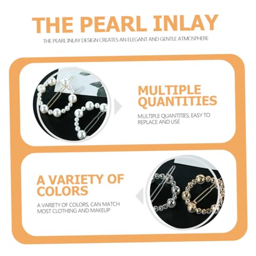 DECORNIJIA 4 Stück Teiliges Perlen haarklammern in Unregelmäßigen Rundringen Gold Silberfarben Modischer Haarschmuck für Mädchen und Frauen Vielseitig für Alltag Hochzeit und Party von DECORNIJIA