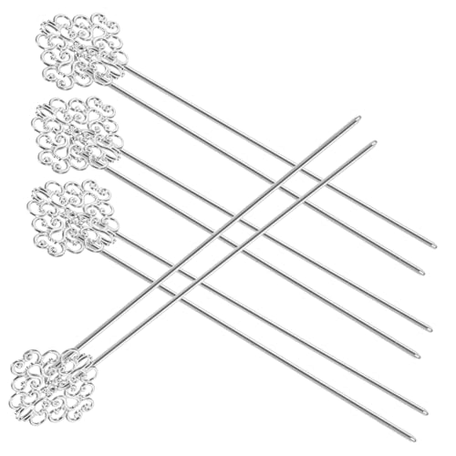 DECORNIJIA 4 Stück Vintage Haarnadel Teilig Kupfer Haargabel U Förmig Stabile Haarnadel Haarschmuck Frauen Haar Dutt Zubehör Chinesische Kopfbedeckung von DECORNIJIA